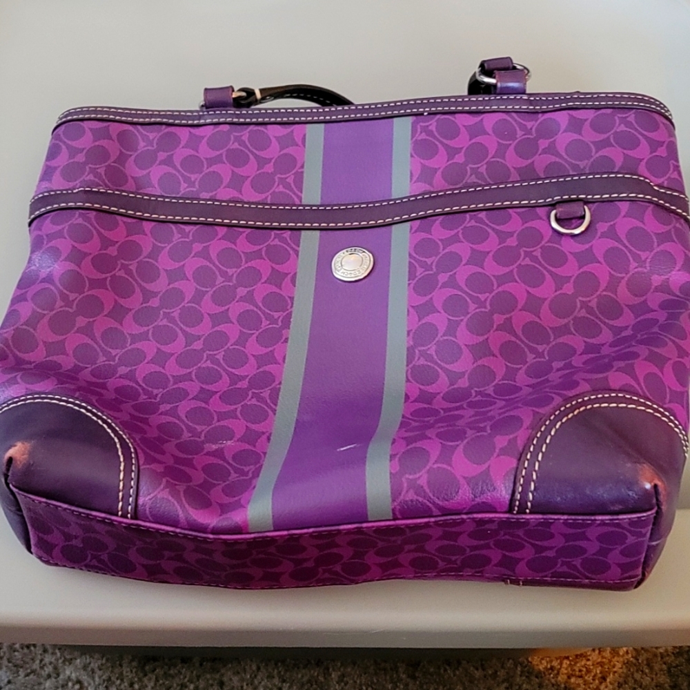 Purple coach Medium tote - Picture 1 of 5